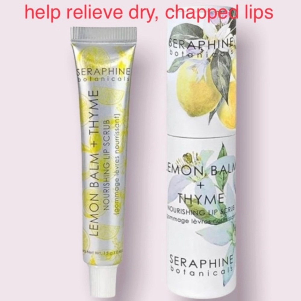 SERAPHINE BOTANICALS Lemon Balm,Thyme,Nourishing Lip Scrub